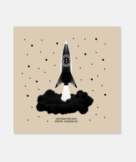 Wall bitcoin to the moon - black version t