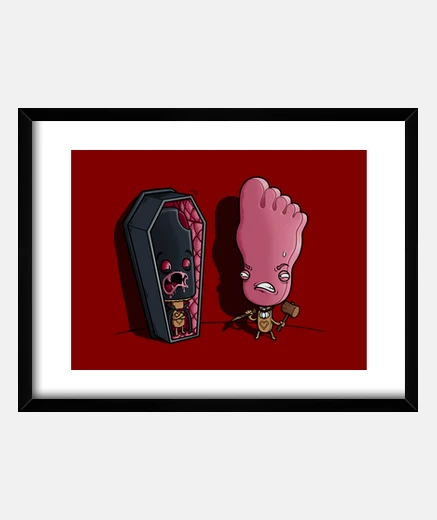 Framed bitten by dracula 2 horizontal frame 3: 4 (30 x 40 cm)