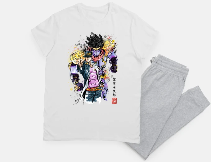 Pyjama bizarre adventure watercolor