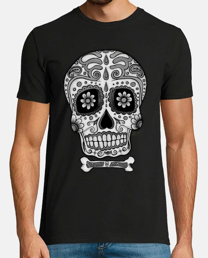 Playera Black and White Calavera Mexicana !!!