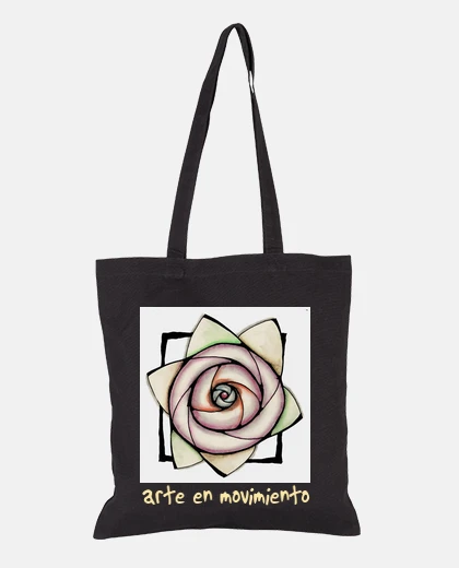 Bag black bag- art in motion-flower