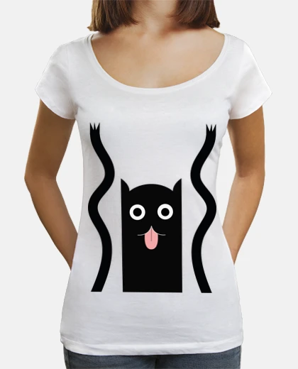 Tee-shirt Black cat