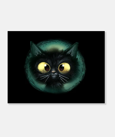 Wall black cat