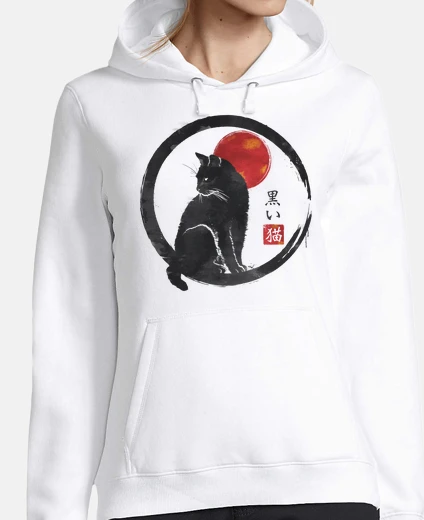 Hoodie black cat