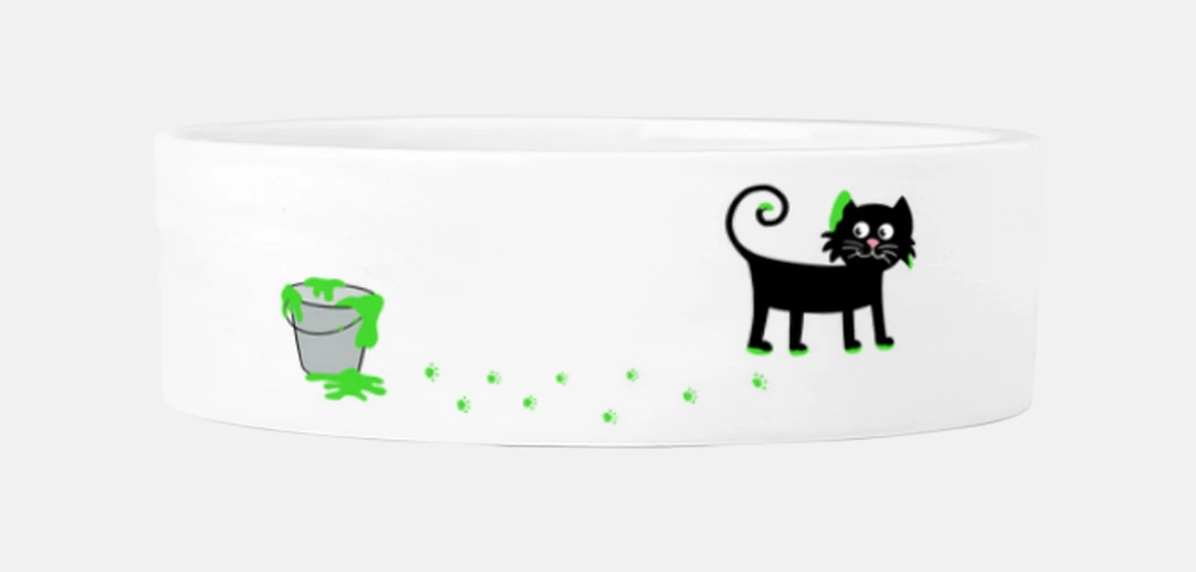 Mascotas black cat hu her s green