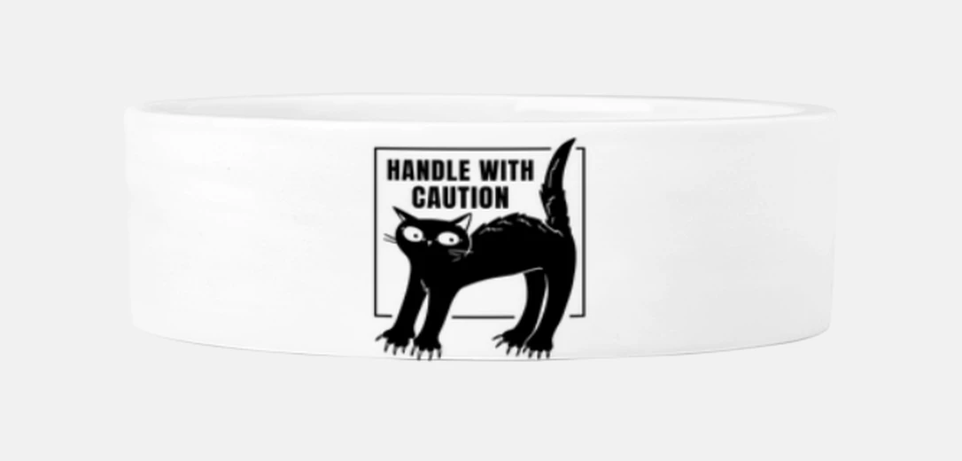 Mascotas black cat to handle with caution catou doggie bookmark
