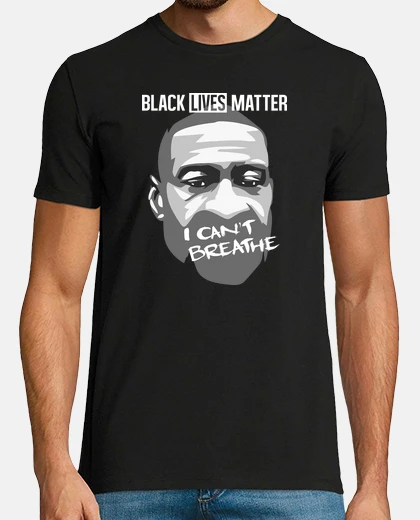 Camiseta Black Lives Matter - George Floyd - I Cant Breathe
