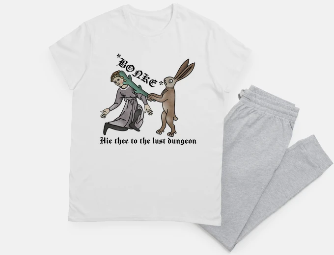 Pajama black medieval bonk rabbit