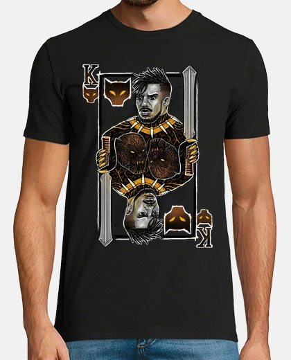 Tee-shirt Black Panther Killmonger King Card