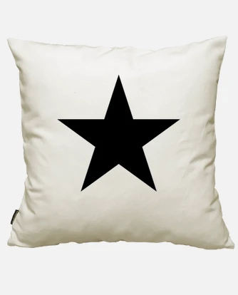 Black star cushion cover tostadora