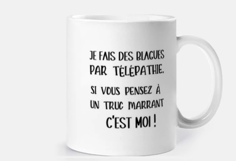 Mug blagues par télépathie