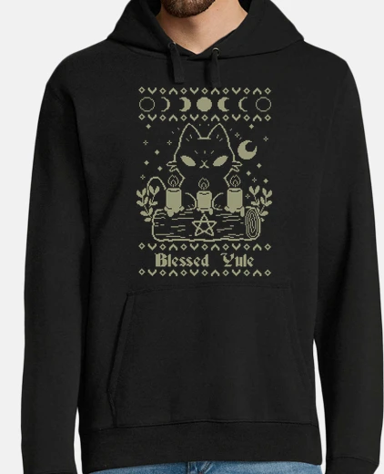 Sudadera blessed yule black cat ugly christmas