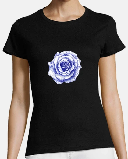 Tee-shirt bleu bille rose