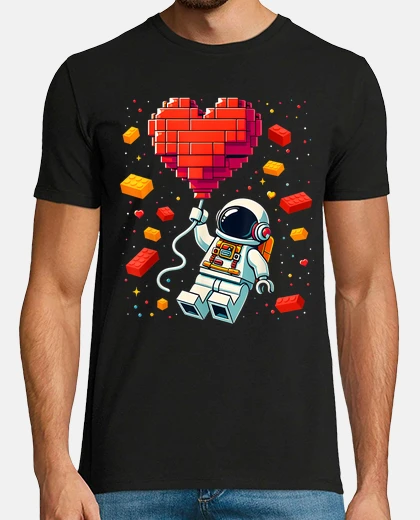 Camiseta bloques de construcción astronauta día 