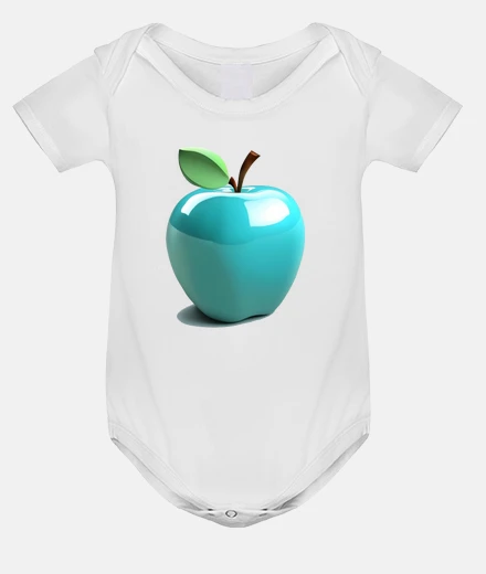 Kids blue apple turquoise modern art baby body onesie