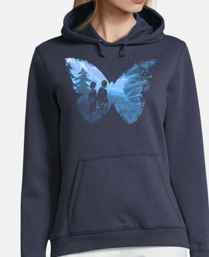Hoodie blue butterfly