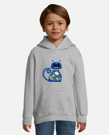 Kids blue cat with sunglasses