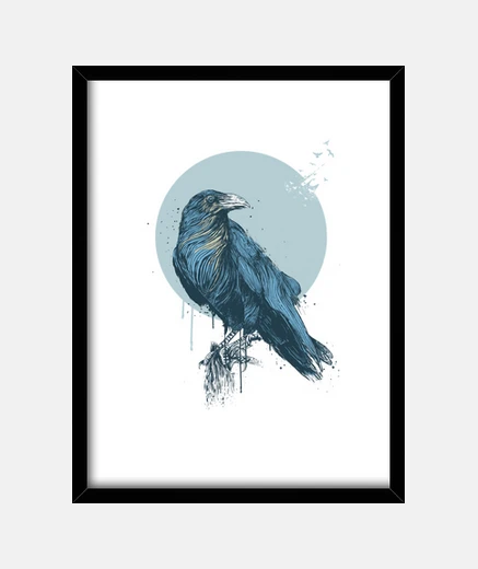 Framed blue crow