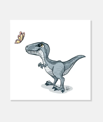 Wall blue dinosaur