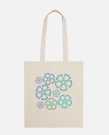 Bag blue flowers beach bag