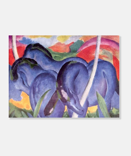 Wall blue horses