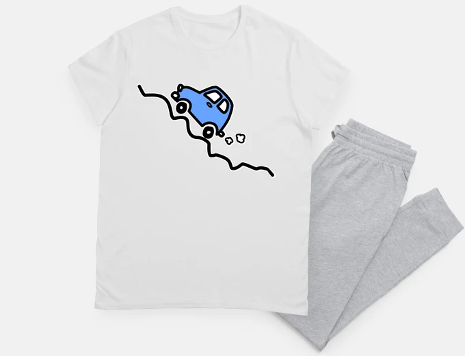 Pyjama blue off road car