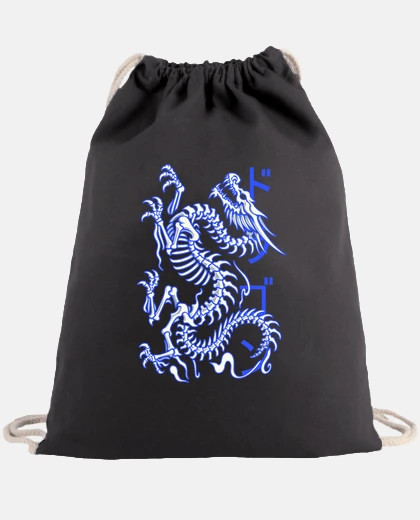 Bag blue skeleton dragon