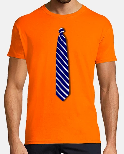 T-shirt blue tie