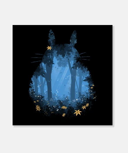Wall Blue Totoro