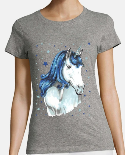 T-shirt blue unicorn