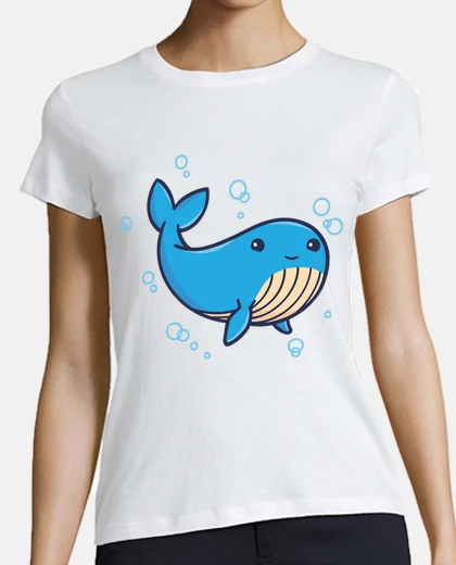 T-shirt blue whale cartoon children39s book