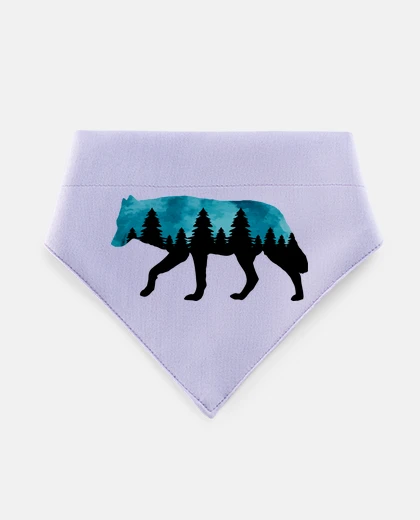 Mascotas blue wolf with forest inside doggy wolf symbolic culture hunting