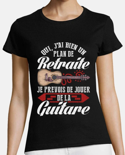 Playera blueprint of retiree playing guitar