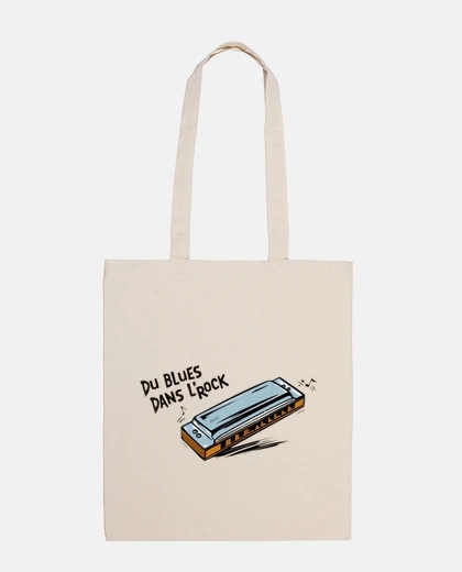 Bag blues in rock pop music canvas handbag student music school tote