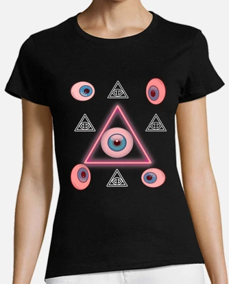 Playera blusa de mujer con varios ojos laTostadora Mexico