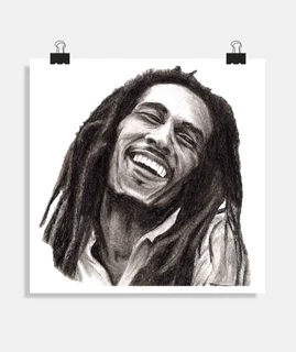 Bob marley dibujo a mano