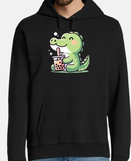 Boba tè con bolle di coccodrillo kawaii