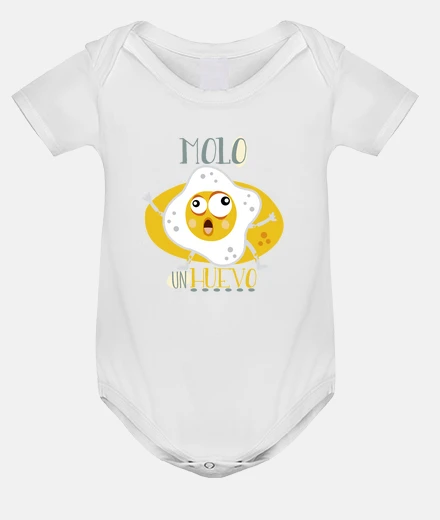 Ropa Body bebé "Molo un huevo", blanco