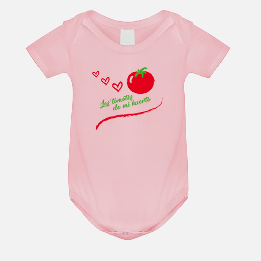 body bebé, rosa, tomate del huerto