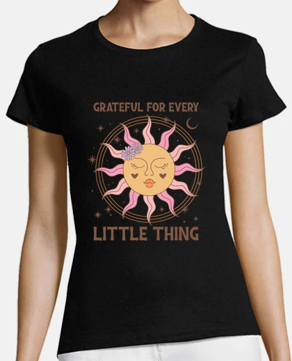 Tee-shirt boho gratitude soleil
