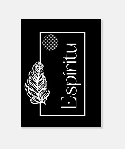 Tableau boho plume esprit minimal esthétique