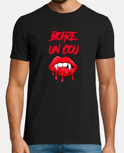 Tee-shirt Boire un cou - jeu de mot vampire Hallo