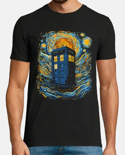 Tee-shirt boîte bleue étoilée