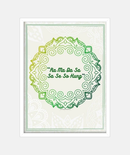 Cadre boîte de mantra de guérison