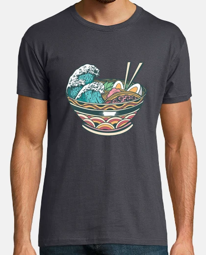Tee-shirt bol de ramen grande vague