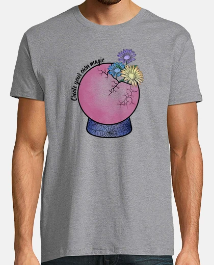 Camiseta bola de cristal flores magia