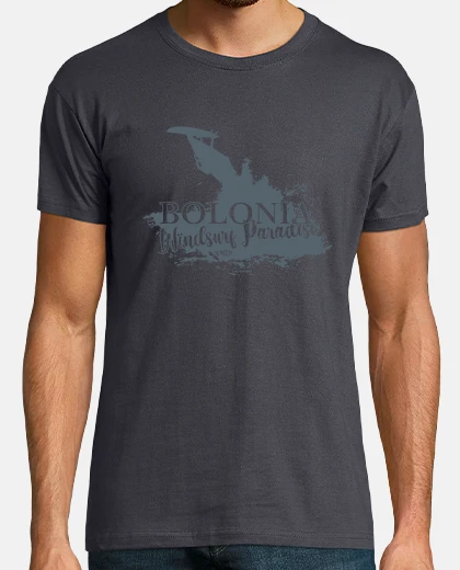 Tee-shirt bologne bleu foncé gris