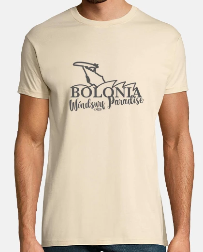 Tee-shirt bologne. paradis de la planche à voile