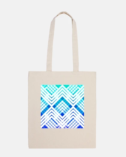 Bolsa bolsa de playa de tartán azul fresco revisitado