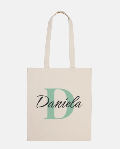 Bolsa personalizada inicial y nombre - D